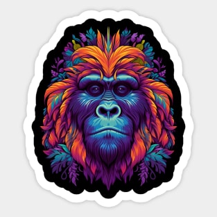 Funky Hippie Gorilla Sticker